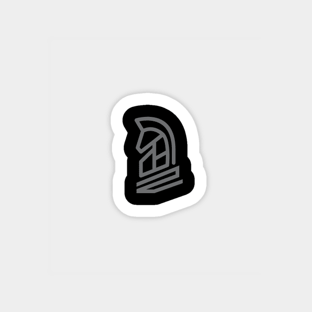 simple knight chess pieces Sticker by Aksa Inov